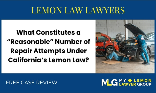 What Constitutes a Reasonable Number of Repair Attempts Under Californias Lemon Law sue incident recall